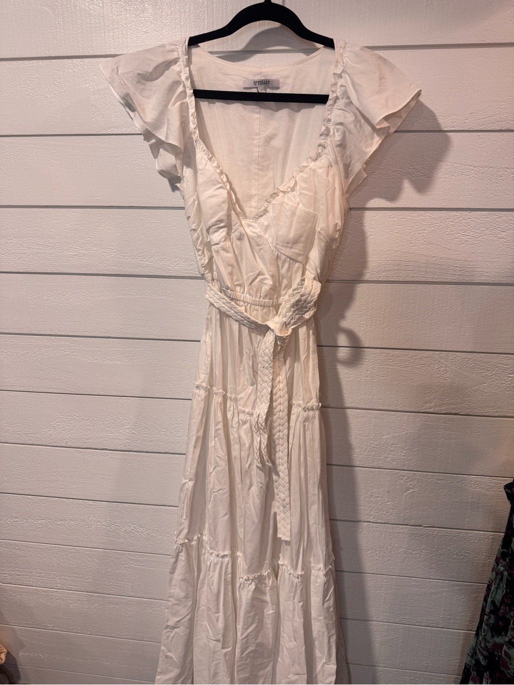Derek Lam 10 Crosby Anastasia Ruffled White Tiered Maxi Dress - size 6 - Picture 2 of 6